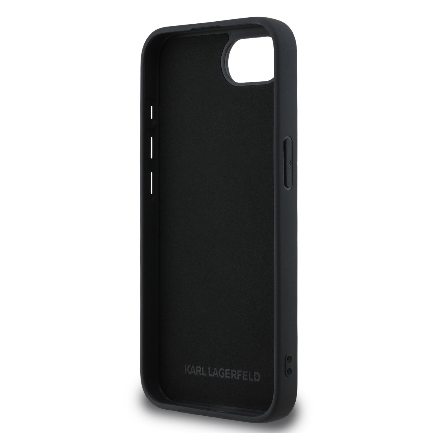 Karl Lagerfeld 3D Rubber Karl and Choupette Zadní Kryt pro iPhone 16e Black