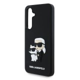 Karl Lagerfeld 3D Rubber Karl and Choupette Zadní Kryt pro Samsung Galaxy S24 FE Black