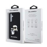 Karl Lagerfeld 3D Rubber Karl and Choupette Zadní Kryt pro Samsung Galaxy S24 FE Black
