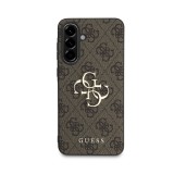 Guess PU 4G Metal Logo Zadní Kryt pro Samsung Galaxy A56 Brown