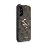 Guess PU 4G Metal Logo Zadní Kryt pro Samsung Galaxy A56 Brown