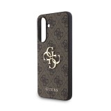Guess PU 4G Metal Logo Zadní Kryt pro Samsung Galaxy A56 Brown