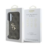 Guess PU 4G Metal Logo Zadní Kryt pro Samsung Galaxy A56 Brown