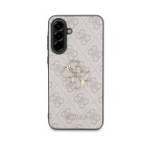 Guess PU 4G Metal Logo Zadní Kryt pro Samsung Galaxy A56 Pink