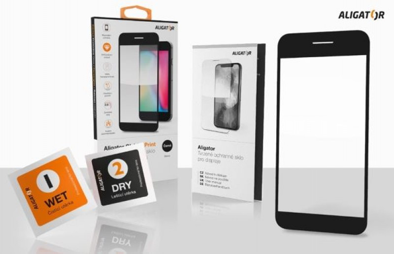 Ochrana displeje GLASS PRINT Samsung Galaxy A26 5G černá, celoplošné lepení