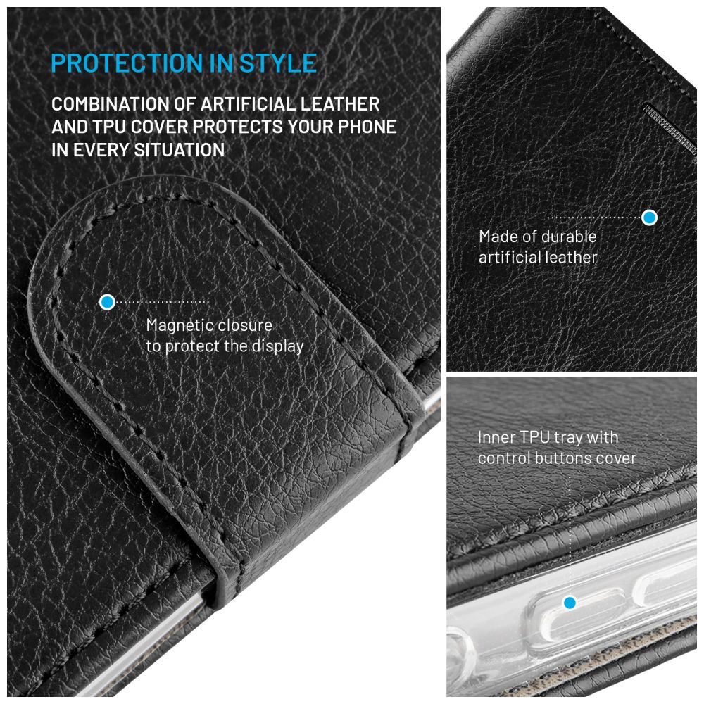 Pouzdro typu kniha FIXED Opus pro Realme 14 Pro+ 5G, černé