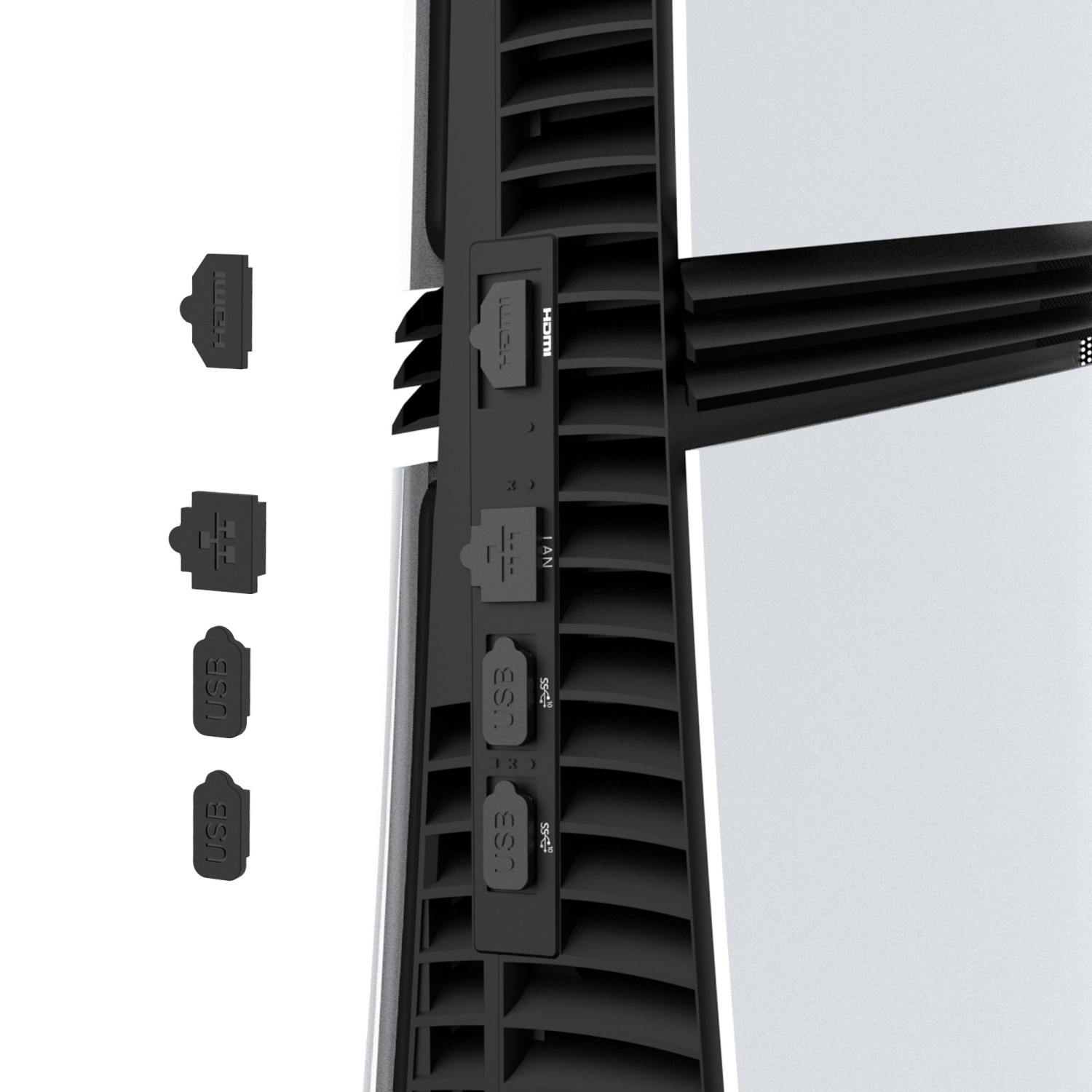 iPega P5R001 Protiprachový Kryt a Záslepky pro PS5 Pro Black