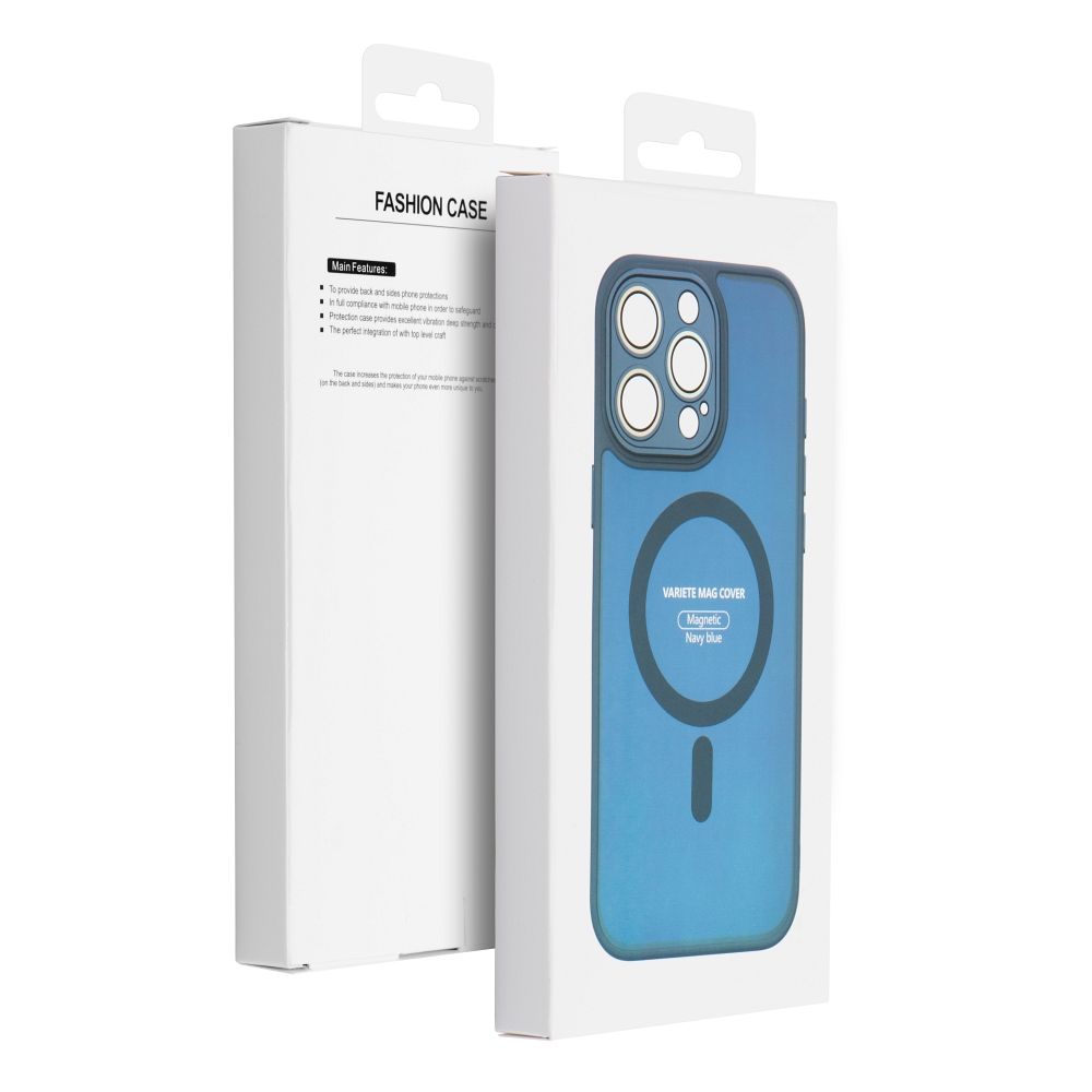 VARIETE MAG COVER Case compatible with MagSafe for IPHONE 13 navy blue