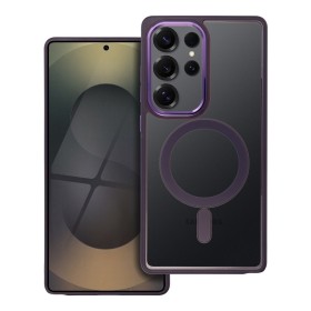 Zadný kryt COLOR EDGE MAG COVER case compatible with MagSafe pre Samsung Galaxy S25, fialová