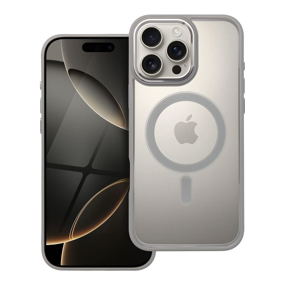 COLOR EDGE MAG COVER case compatible with MagSafe for IPHONE 16 Pro Max titatnium grey