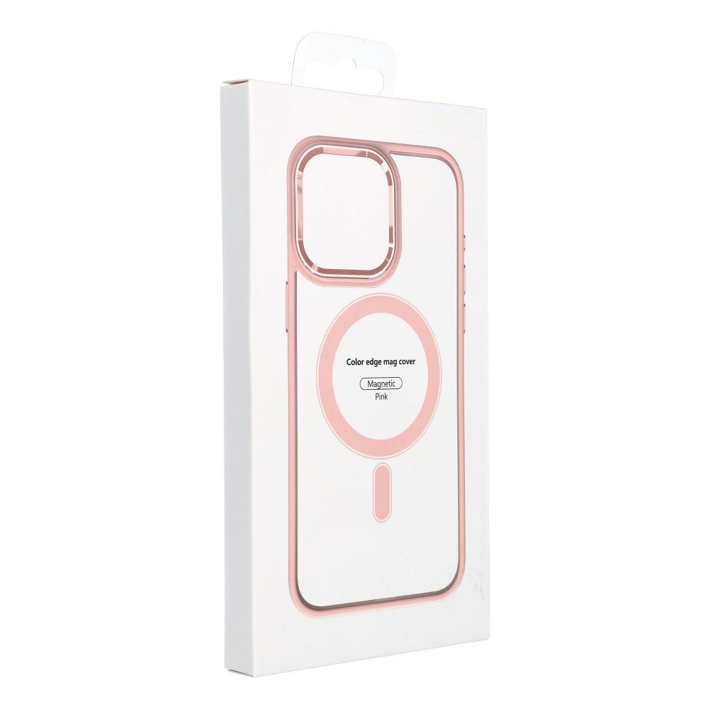 COLOR EDGE MAG COVER case compatible with MagSafe for IPHONE 16 Pro pink