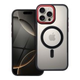 COLOR EDGE MAG COVER case compatible with MagSafe for IPHONE 16 Pro Max black red
