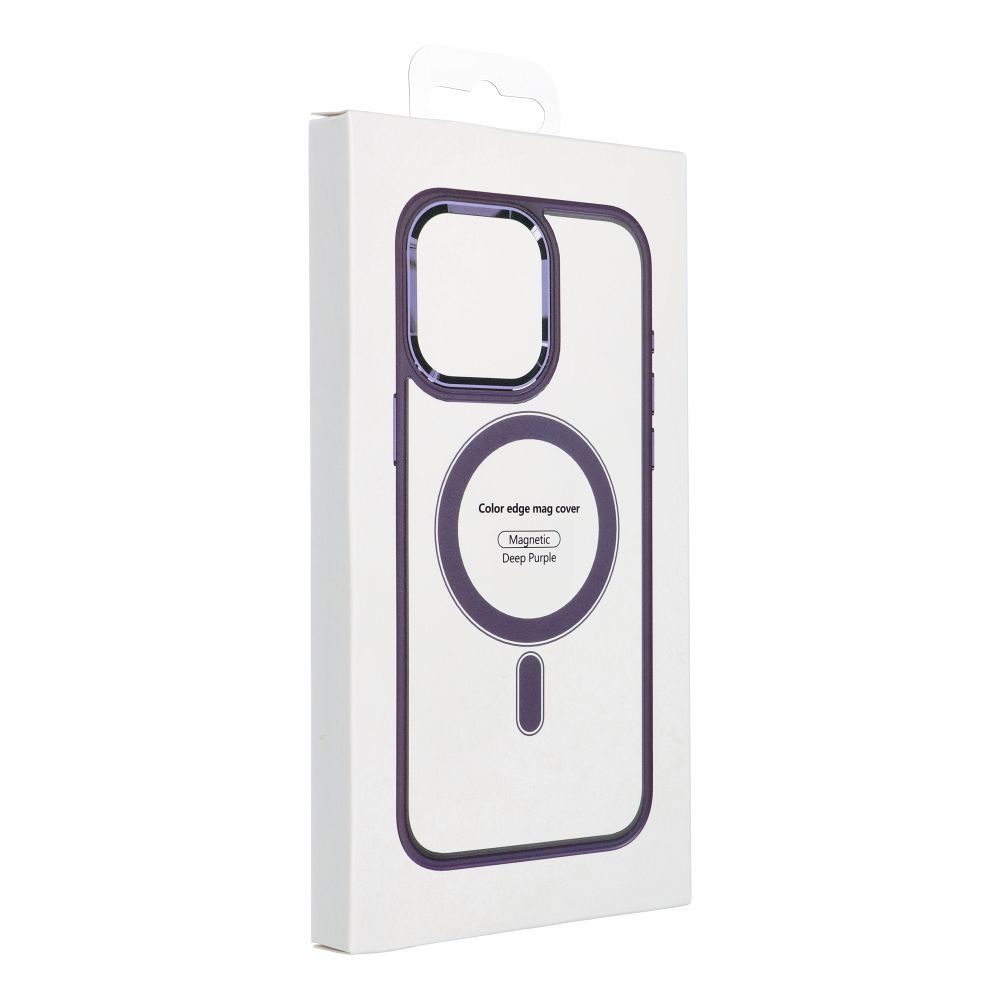 COLOR EDGE MAG COVER case compatible with MagSafe for IPHONE 16 Pro Max deep purple