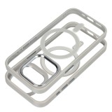 COLOR EDGE MAG COVER case compatible with MagSafe for IPHONE 15 Pro titatnium grey