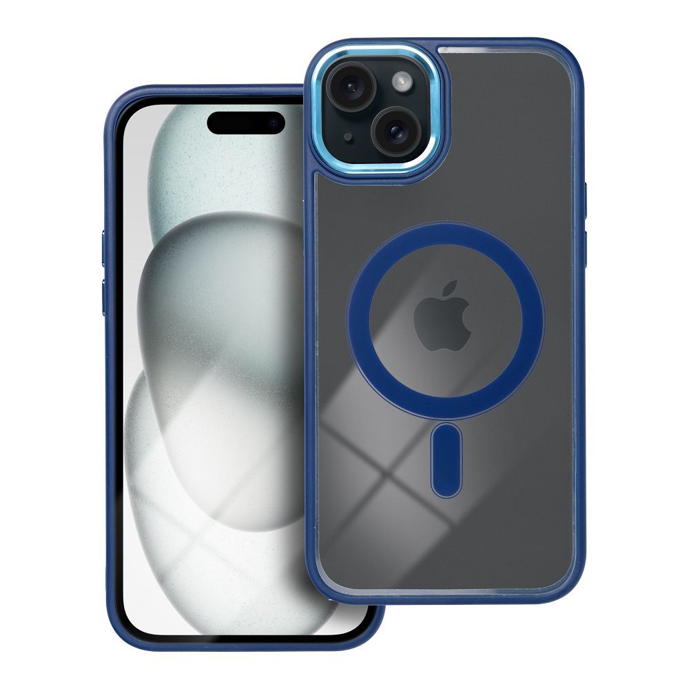 COLOR EDGE MAG COVER case compatible with MagSafe for IPHONE 15 Plus navy blue