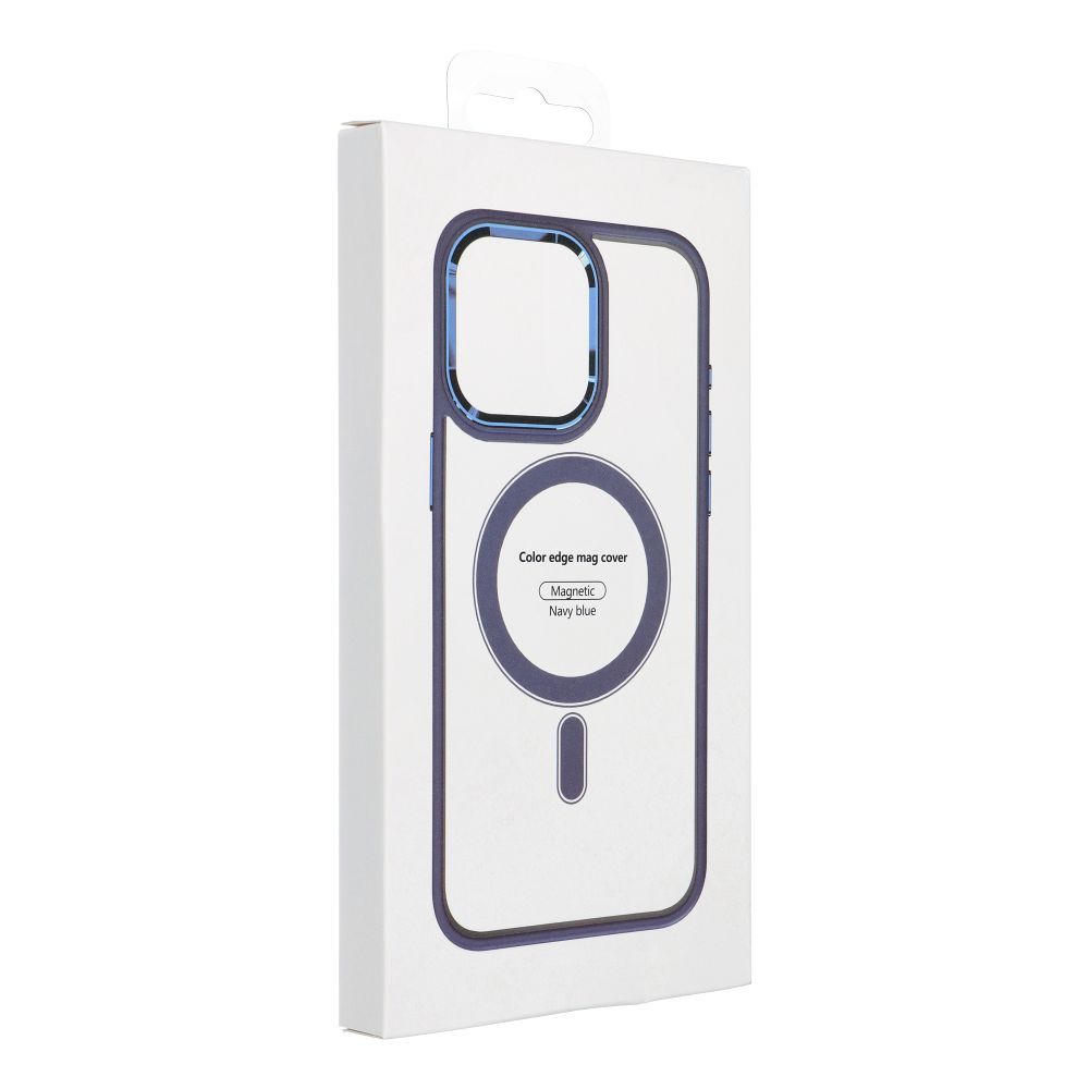 COLOR EDGE MAG COVER case compatible with MagSafe for IPHONE 15 Plus navy blue