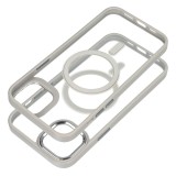 COLOR EDGE MAG COVER case compatible with MagSafe for IPHONE 15 Plus titatnium grey