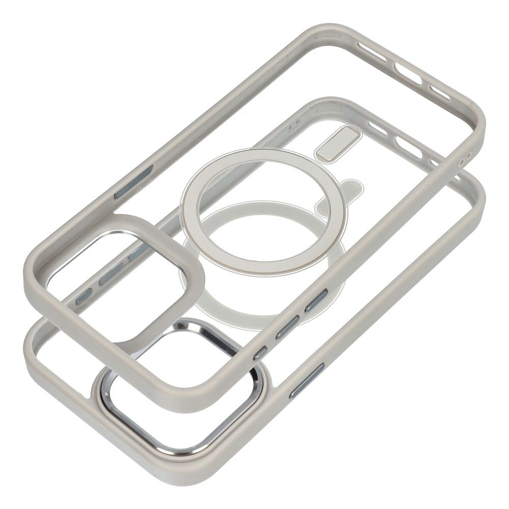 COLOR EDGE MAG COVER case compatible with MagSafe for IPHONE 15 Pro Max titatnium grey