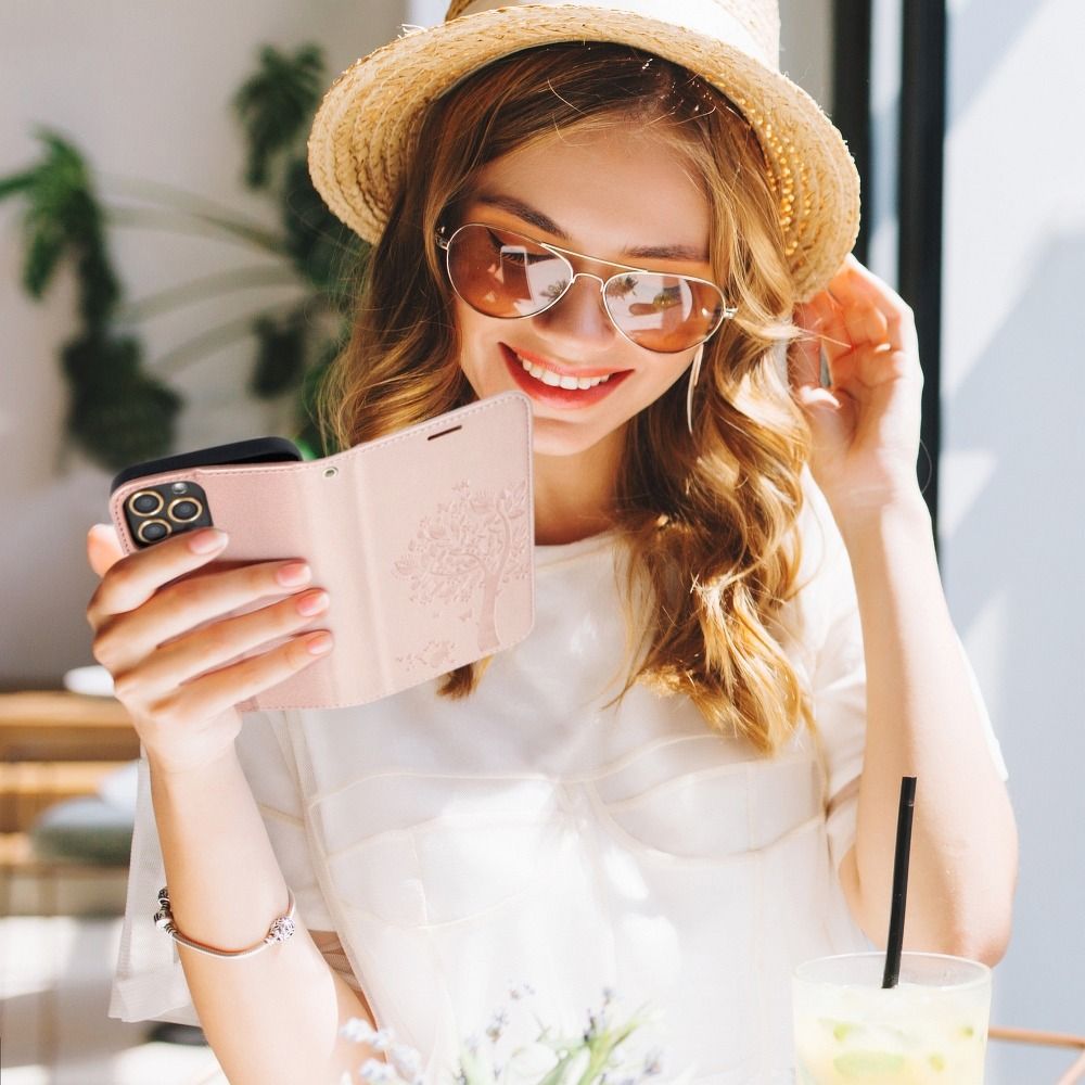 MEZZO Book case for IPHONE 12 / 12 PRO tree rose gold