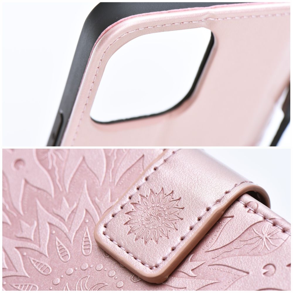 MEZZO Book case for IPHONE 14 Plus mandala rose gold