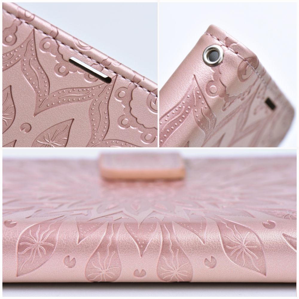 MEZZO Book case for IPHONE 14 Pro mandala rose gold