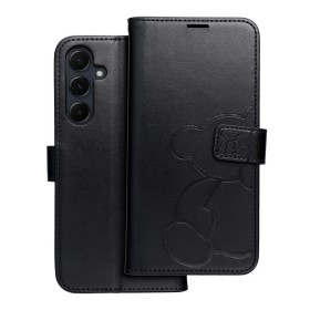 Flipové púzdro MEZZO Book case pre Samsung Galaxy A55 5G, teddy bear black