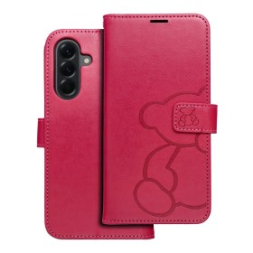 Flipové púzdro MEZZO Book case pre Samsung Galaxy A56 5G, teddy bear magenta