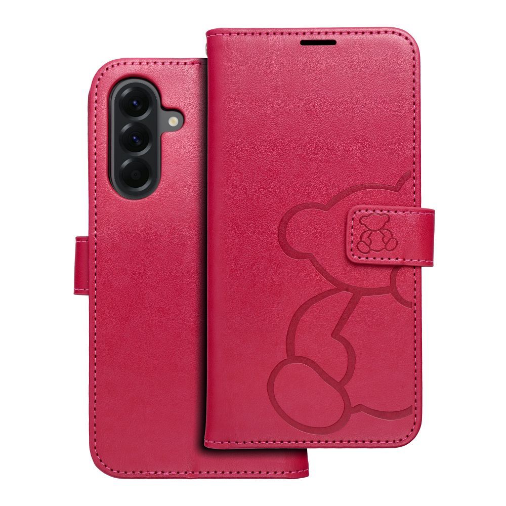 MEZZO Book case for SAMSUNG A56 5G teddy bear magenta