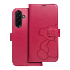 Flipové púzdro MEZZO Book case pre Samsung Galaxy A36 5G, teddy bear magenta