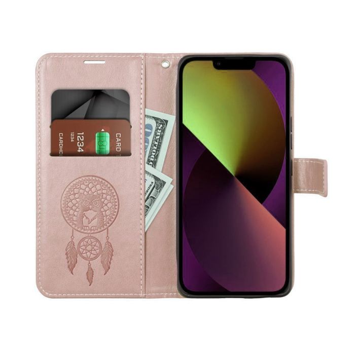 Flipové pouzdro MEZZO Book case pro Samsung Galaxy A56 5G, dreamcatcher rose gold
