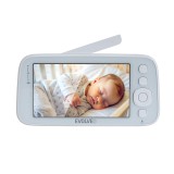 Evolveo Baby Monitor N5 - Set videochůvičky s 360° dohledem, obousměrnou komunikací a ukolébavkami, modrá