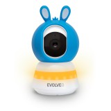 Evolveo Baby Monitor N5 - Set videochůvičky s 360° dohledem, obousměrnou komunikací a ukolébavkami, modrá