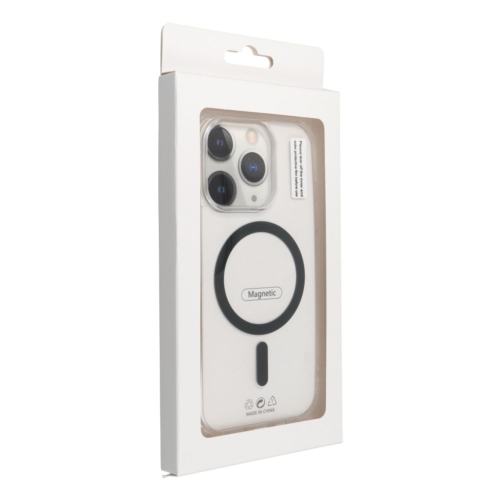 Drop Glue Colorful Ring Mag Cover compatible with MagSafe for IPHONE 13 PRO MAX black