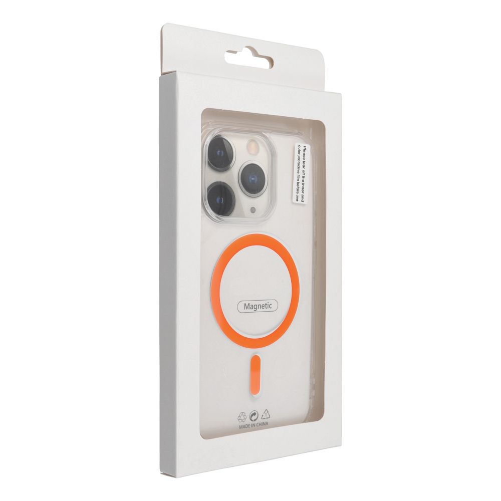 Drop Glue Colorful Ring Mag Cover compatible with MagSafe for IPHONE 13 PRO MAX orange
