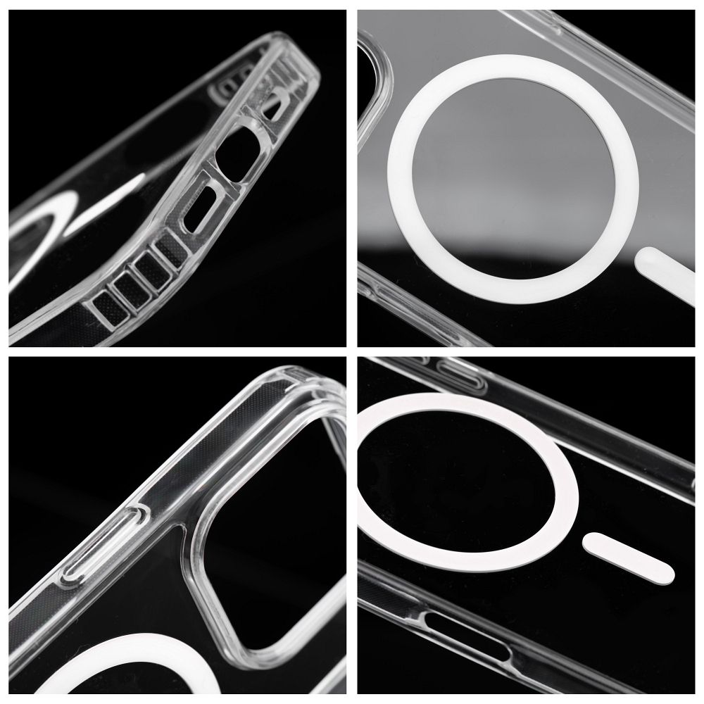 Drop Glue Colorful Ring Mag Cover compatible with MagSafe for IPHONE 12 PRO MAX white