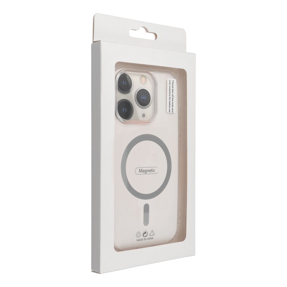 Drop Glue Colorful Ring Mag Cover compatible with MagSafe for IPHONE 11 PRO MAX grey