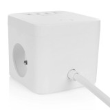 Huslog EMX-190224 Nabíjecí stanice 12W 3xzásuvka , 4xUSB, bílá