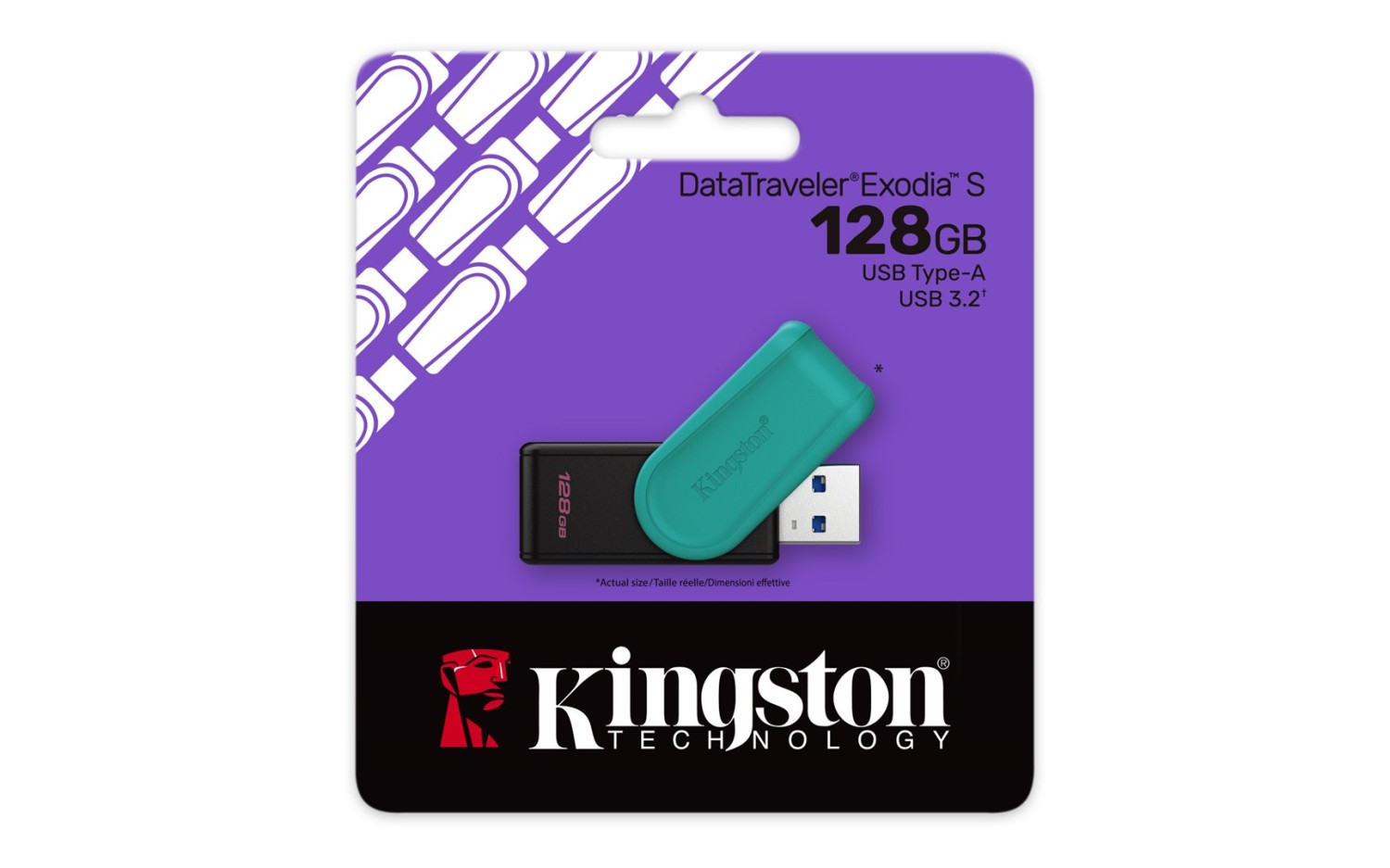 DataTraveler Exodia S /128GB/USB 3.2/USB-A/ modrá