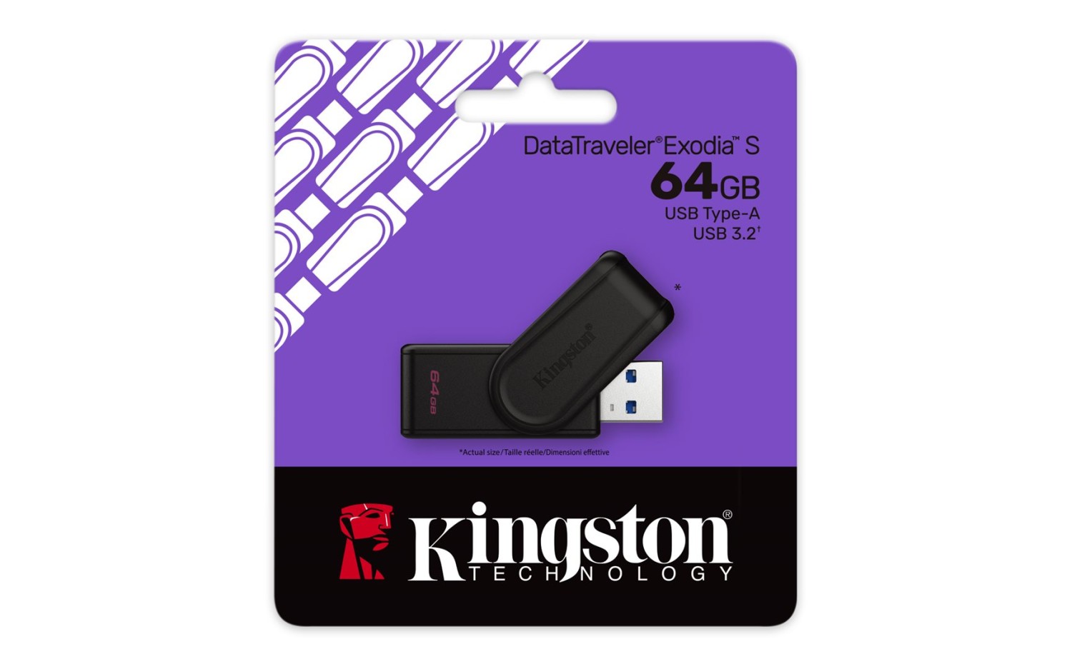 DataTraveler Exodia S /64GB/USB 3.2/USB-A/ černá