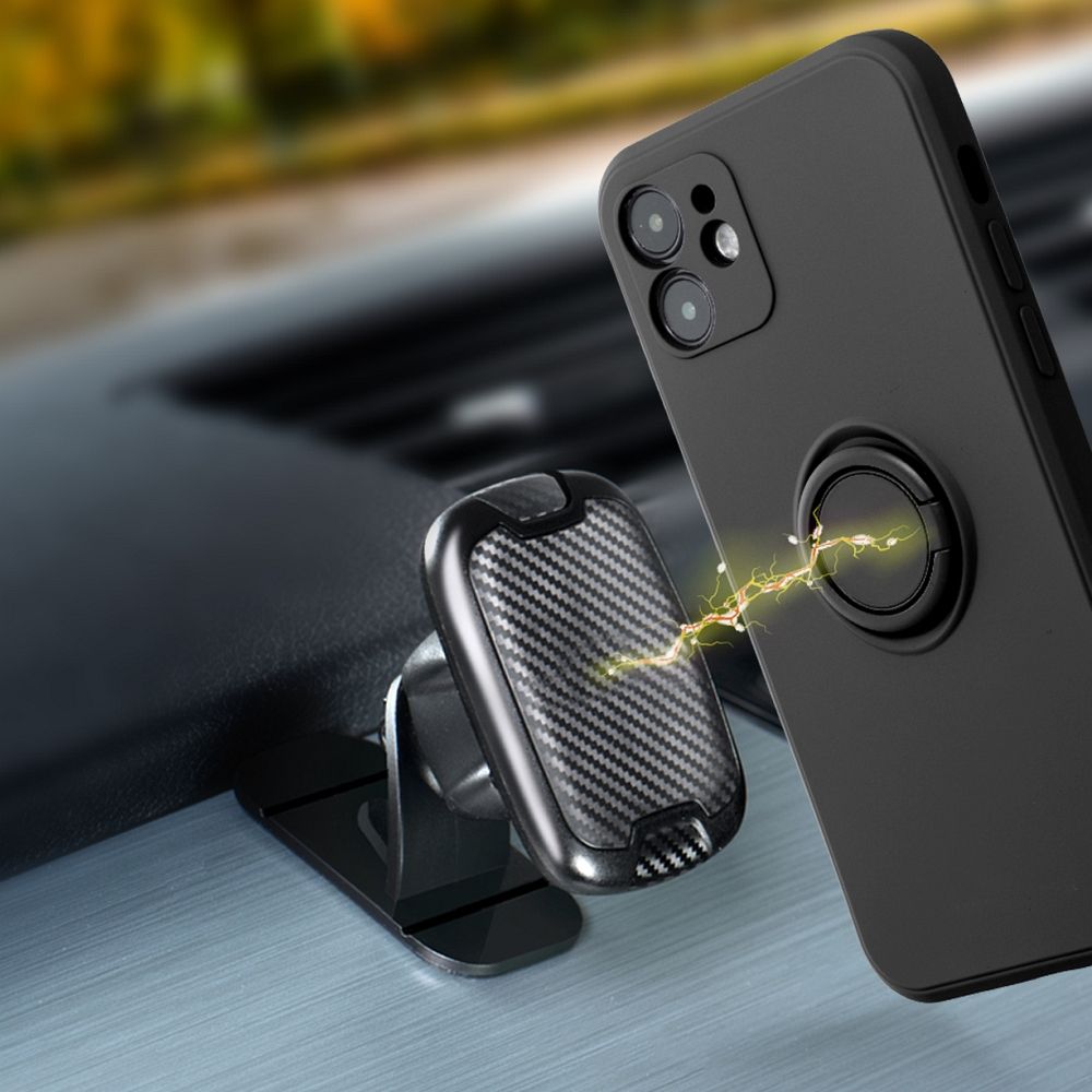 SILICONE RING case for SAMSUNG S25 Plus black