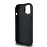 Guess PU Grained 4G Logo Stand Camera Frame Zadní Kryt pro iPhone 14 Black