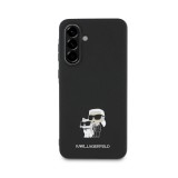 Karl Lagerfeld PU Saffiano Metal Karl and Choupette Zadní Kryt pro Samsung Galaxy A56 Black