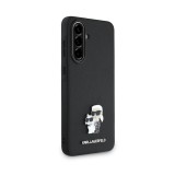 Karl Lagerfeld PU Saffiano Metal Karl and Choupette Zadní Kryt pro Samsung Galaxy A36 Black