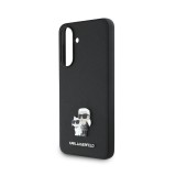Karl Lagerfeld PU Saffiano Metal Karl and Choupette Zadní Kryt pro Samsung Galaxy A36 Black