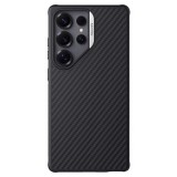 Zadní kryt Nillkin Synthetic Fiber PRO Magnetic pro Samsung Galaxy S25 Ultra, stříbrná