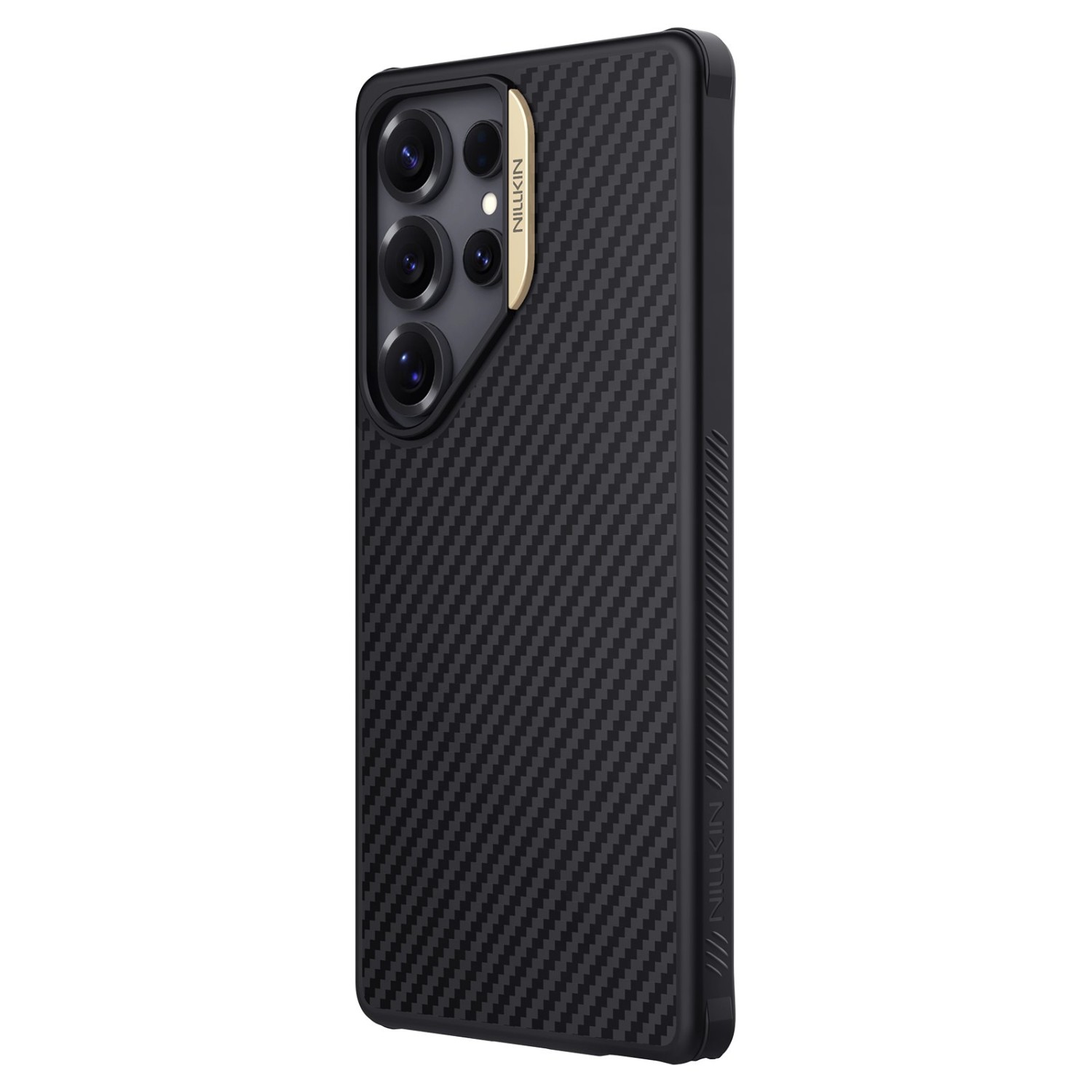Nillkin Synthetic Fiber PRO Magnetic Zadní Kryt pro Samsung Galaxy S25 Ultra Gold
