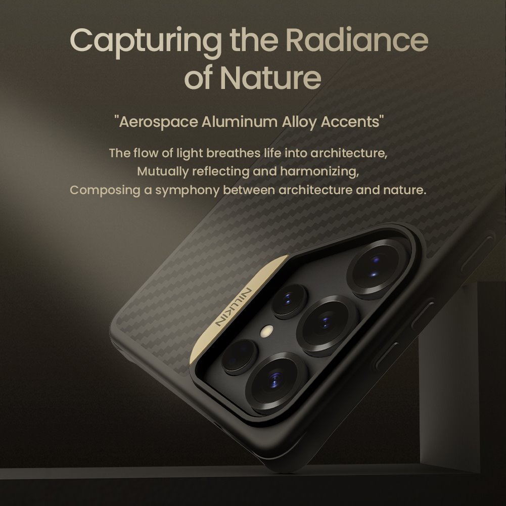 Nillkin Synthetic Fiber PRO Magnetic Zadní Kryt pro Samsung Galaxy S25 Ultra Black 
