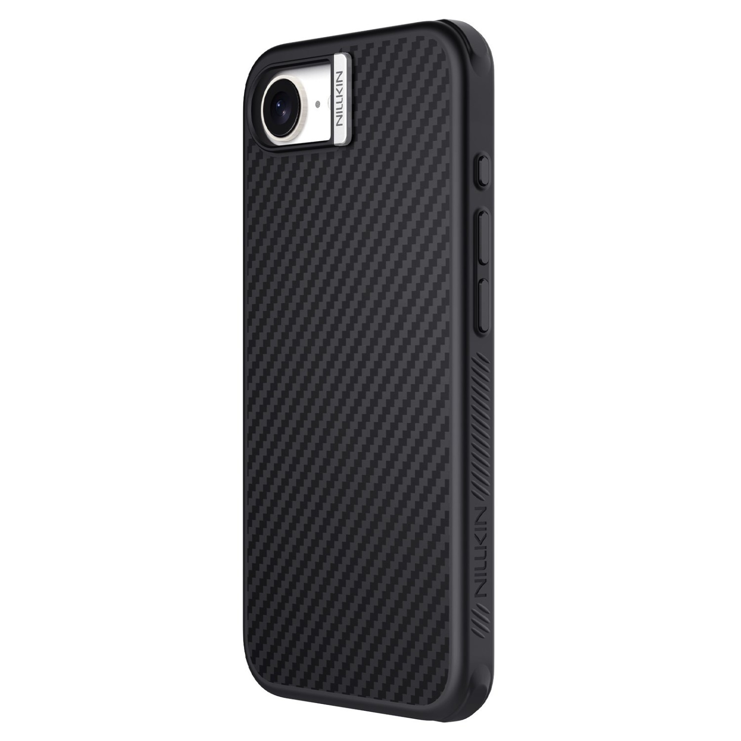 Nillkin Synthetic Fiber PRO Magnetic Zadní Kryt pro Apple iPhone 16e Silvery