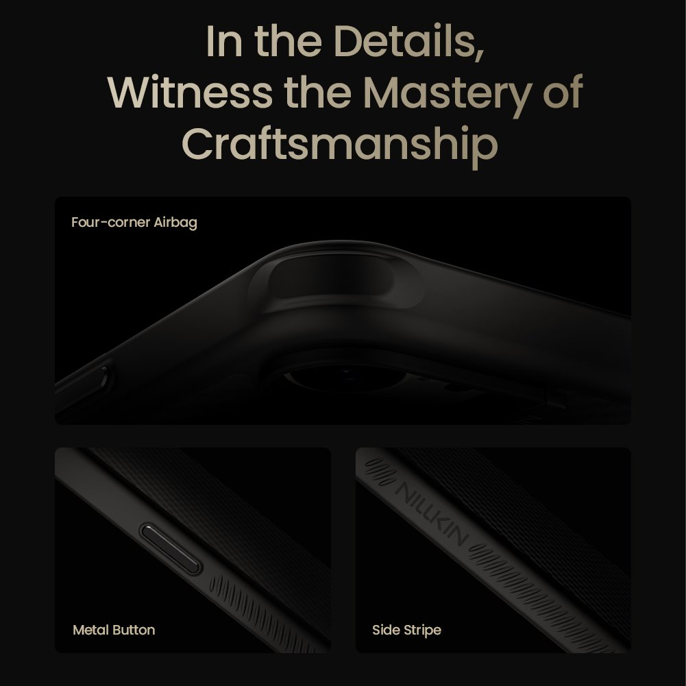 Nillkin Synthetic Fiber PRO Magnetic Zadní Kryt pro Apple iPhone 16e Gold