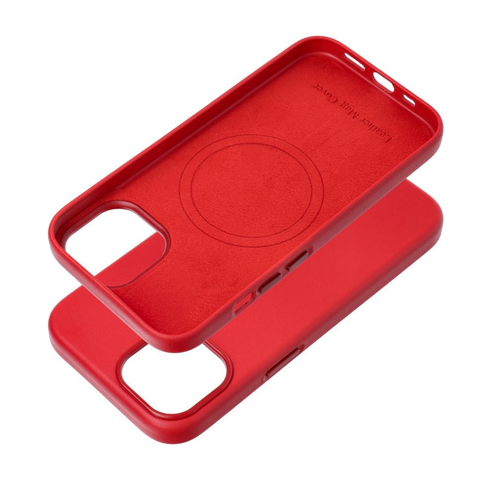 Zadní kryt LEATHER MAG COVER case pro Samsung Galaxy S25 Ultra, red